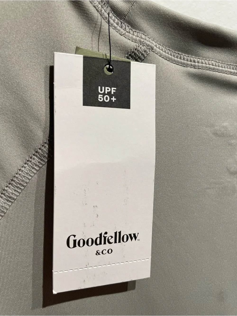 Goodfellow & Co Men's Long Sleeve Rash Guard Top Gray Size Large NWT